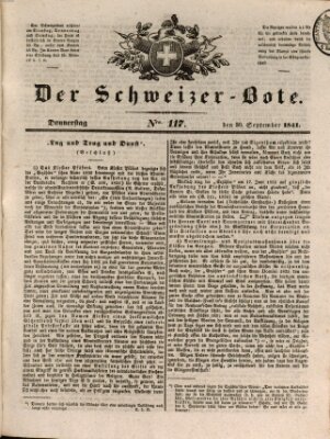 Der Schweizer-Bote Donnerstag 30. September 1841