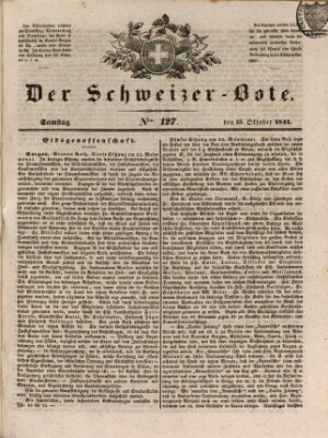 Der Schweizer-Bote Samstag 23. Oktober 1841