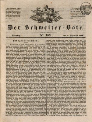 Der Schweizer-Bote Dienstag 28. Dezember 1841