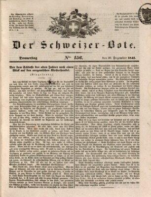 Der Schweizer-Bote Donnerstag 30. Dezember 1841