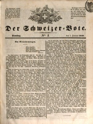 Der Schweizer-Bote Saturday 1. January 1842