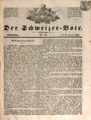 Der Schweizer-Bote Donnerstag 20. Januar 1842