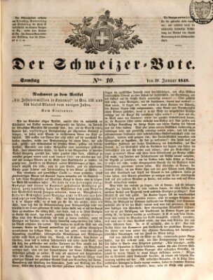 Der Schweizer-Bote Samstag 22. Januar 1842