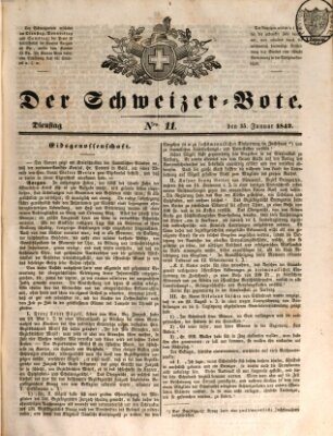 Der Schweizer-Bote Dienstag 25. Januar 1842