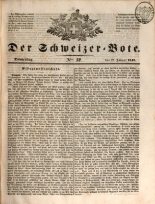 Der Schweizer-Bote Donnerstag 27. Januar 1842