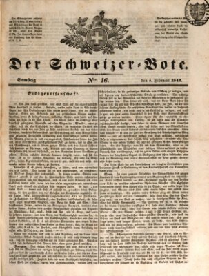 Der Schweizer-Bote Samstag 5. Februar 1842