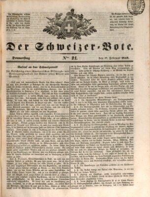 Der Schweizer-Bote Donnerstag 17. Februar 1842