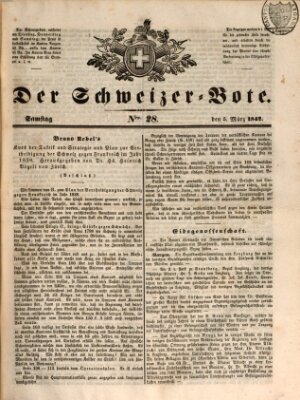 Der Schweizer-Bote Samstag 5. März 1842