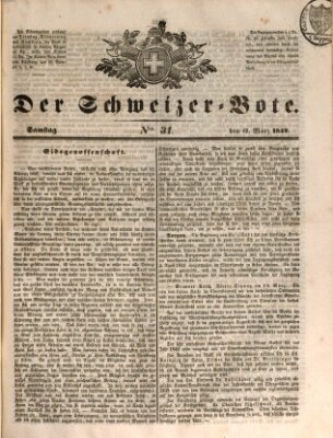 Der Schweizer-Bote Samstag 12. März 1842