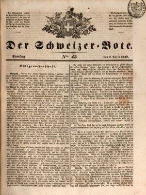 Der Schweizer-Bote Samstag 9. April 1842