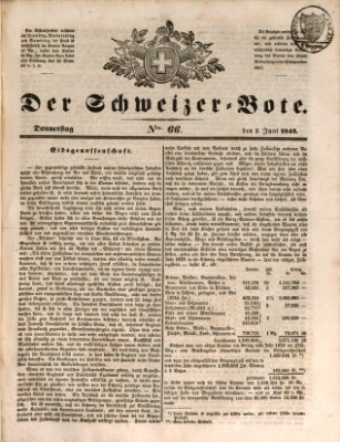 Der Schweizer-Bote Donnerstag 2. Juni 1842