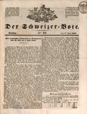 Der Schweizer-Bote Samstag 11. Juni 1842