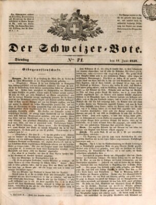 Der Schweizer-Bote Dienstag 14. Juni 1842