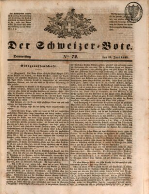 Der Schweizer-Bote Donnerstag 16. Juni 1842