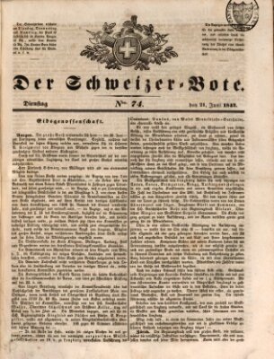 Der Schweizer-Bote Dienstag 21. Juni 1842