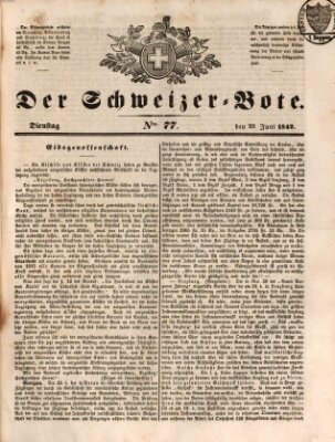 Der Schweizer-Bote Dienstag 28. Juni 1842