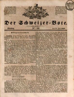 Der Schweizer-Bote Dienstag 12. Juli 1842