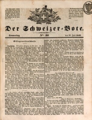 Der Schweizer-Bote Donnerstag 28. Juli 1842