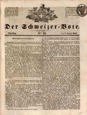 Der Schweizer-Bote Dienstag 9. August 1842