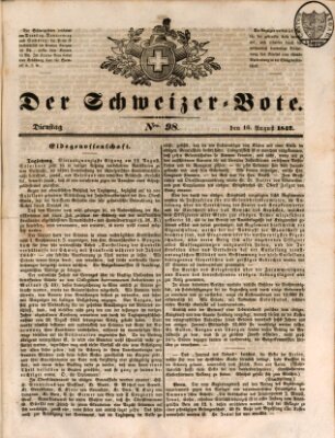 Der Schweizer-Bote Dienstag 16. August 1842