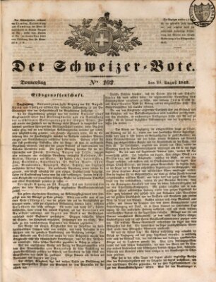 Der Schweizer-Bote Donnerstag 25. August 1842