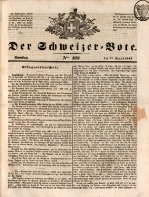 Der Schweizer-Bote Samstag 27. August 1842