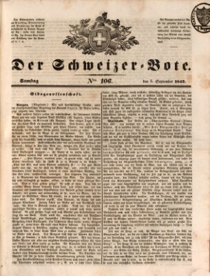 Der Schweizer-Bote Samstag 3. September 1842