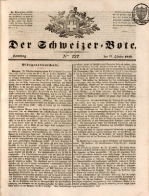 Der Schweizer-Bote Samstag 22. Oktober 1842