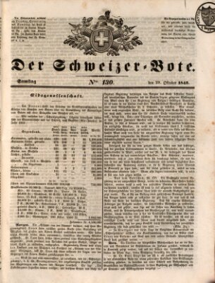 Der Schweizer-Bote Samstag 29. Oktober 1842