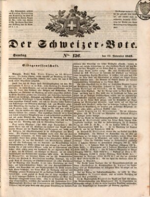 Der Schweizer-Bote Samstag 12. November 1842