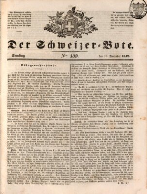 Der Schweizer-Bote Samstag 19. November 1842