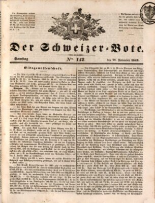 Der Schweizer-Bote Samstag 26. November 1842