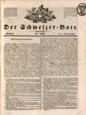 Der Schweizer-Bote Samstag 3. Dezember 1842