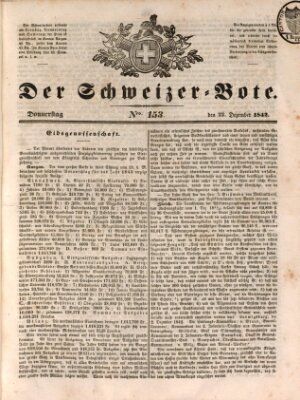 Der Schweizer-Bote Donnerstag 22. Dezember 1842