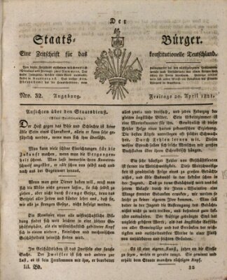 Der Staats-Bürger Freitag 20. April 1821