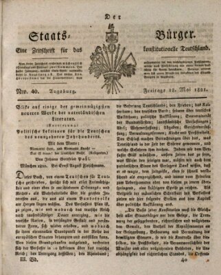 Der Staats-Bürger Freitag 18. Mai 1821