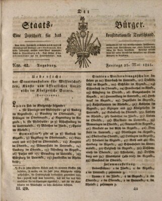 Der Staats-Bürger Freitag 25. Mai 1821