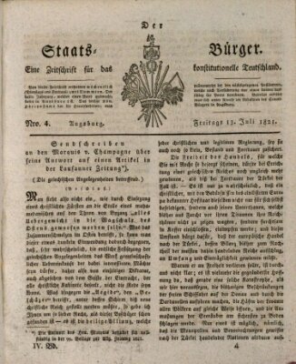 Der Staats-Bürger Freitag 13. Juli 1821