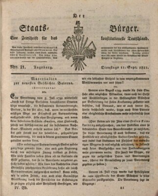 Der Staats-Bürger Dienstag 11. September 1821