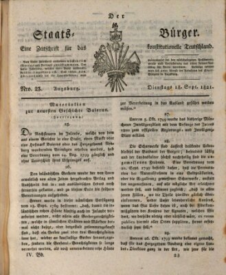 Der Staats-Bürger Dienstag 18. September 1821