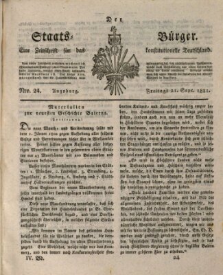 Der Staats-Bürger Freitag 21. September 1821