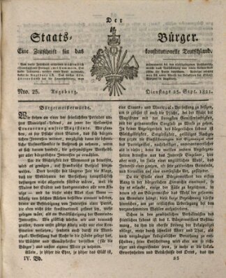 Der Staats-Bürger Dienstag 25. September 1821