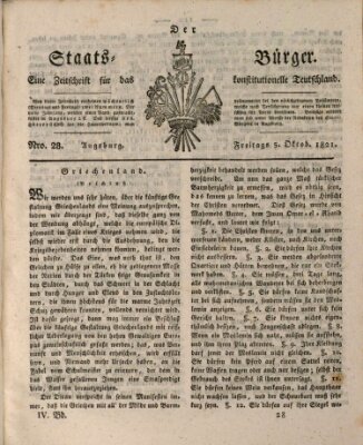 Der Staats-Bürger Freitag 5. Oktober 1821