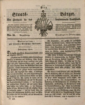 Der Staats-Bürger Mittwoch 17. Oktober 1821