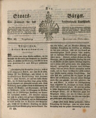 Der Staats-Bürger Freitag 23. November 1821