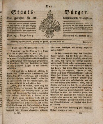 Der Staats-Bürger Mittwoch 13. Februar 1822