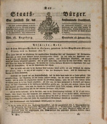 Der Staats-Bürger Samstag 23. Februar 1822