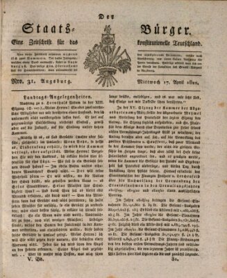 Der Staats-Bürger Mittwoch 17. April 1822