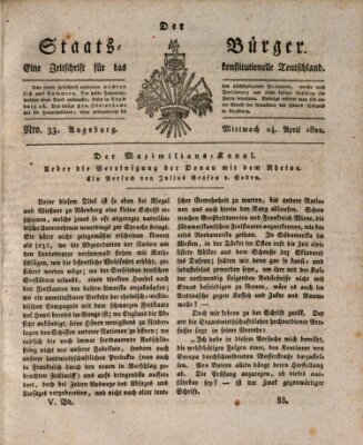 Der Staats-Bürger Mittwoch 24. April 1822