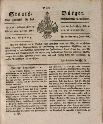 Der Staats-Bürger Samstag 29. Juni 1822